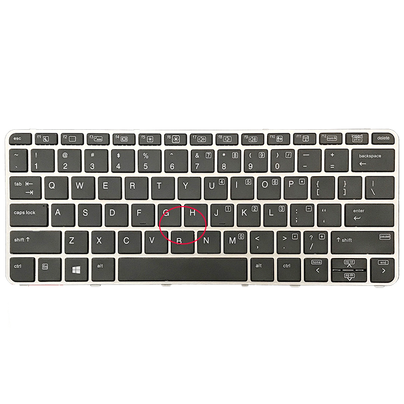 Laptop US keyboard for HP Elitebook 820 G4 no pointing